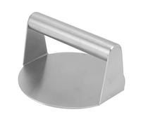 Alomejor Stainless Steel Meat Press, 304 Durable Round Design | Presse à burger manuelle pour griller, qualité professionnelle, antirouille, poignée confortable, outil multi-usage
