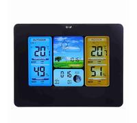Alomejor Station Météo Numérique LCD avec Capteur Extérieur (Neutral - | Alarme de point de gel, affichage des phases de lune, suivi des températures hautes/basses