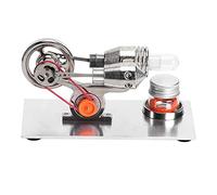 Alomejor Stirling Engine - Jouet éducatif, Modèle D'expérimentation de Physique des Métaux pour Les Amateurs de Sciences, Argent