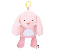 Alomejor Sucette de Sommeil pour bébé, Jouet en Peluche Musicale, Boucle de Suspension et 3 Berceuses pour Nouveau-nés, Berceau, Poussette, Voyage (lapin rose)