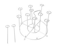 Alomejor Support à Brochettes en Acier Inoxydable 304, Support à Kebab Durable pour les Amateurs de Barbecue (6QT)