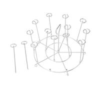 Alomejor Support à Brochettes en Acier Inoxydable 304, Support à Kebab Durable pour les Amateurs de Barbecue (8QT)