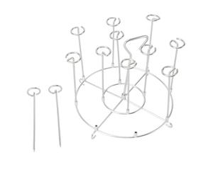 Alomejor Support à Brochettes en Acier Inoxydable 304, Support à Kebab Durable pour les Amateurs de Barbecue (6QT)
