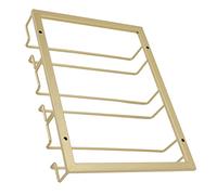 Alomejor Support à Verres à Vin à l'envers, Matériau en Fer Durable pour Une Installation Murale Simple (Gold)