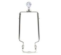 Alomejor Support D'abat-jour élégant avec Embout en Cristal, Installation Facile pour la Décoration Intérieure dans les Chambres et les Salons (SILVER)