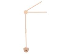 Alomejor Support de Bras Mobile pour Berceau de bébé en Bois, Rotation à 360 ° et Angles Réglables pour une Décoration de Chambre D'enfant Neutre en Bois de Hêtre, 32,9 X 14,7 Pouces, adapté aux