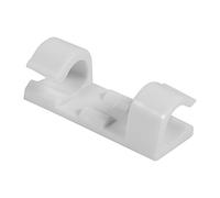Alomejor Support de Câble, Pince de Gestion de Cordon Adhésif, Organisateur de Fil écologique pour la Maison ou Le Bureau, 20 Pièces, 3 Couleurs (White)