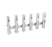 Alomejor Support de Canne à Pêche à 6 Tubes, Construction Durable en Acier Inoxydable pour Maintenir en Toute sécurité Les Cannes à Pêche sur Les Bateaux, Camions ou Kayaks
