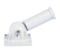 Alomejor Support de Mât Base de Manche à Air Support de Montage Mural Durable pour Affichage de Drapeau Installation Pratique pour la Maison Jardin Extérieur en Acier Inoxydable