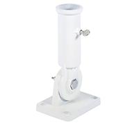 Alomejor Support de Mât Base de Manche à Air Support de Montage Mural Durable pour Affichage de Drapeau Installation Pratique pour la Maison Jardin Extérieur en Acier Inoxydable