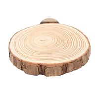 Alomejor Support de Plate-Forme en Bois Naturel pour Oiseaux, pour Mordre Les Perroquets | Perchoir Rond Durable pour Aire de Jeux pour Oiseaux, 1 X Plate-Forme, Facile à Installer, adapté à la pour