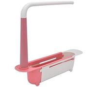 Alomejor Support de Rangement pour évier Télescopique, Réglable, Grande capacité, Organisateur Extensible pour la Cuisine, 32-45cm, Couleurs Assorties Aléatoires (rouge)