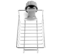 Alomejor Support de Robinet en Acier Inoxydable, étagère de Vidange Peu Encombrante pour L'organisation de L'évier de Cuisine, Acier 304 Argent 4,3x8,9 Pouces