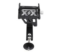 Alomejor Support de Téléphone de Tige de Vélo, Capuchon Supérieur de Casque en Alliage D'aluminium, Support de Téléphone Portable de Vélo avec Coussinets en Caoutchouc Souple pour de