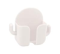 Alomejor Support de Téléphone Mural, Crochet Pratique, Support de Chargement Auto-adhésif pour Maison, Chambre à Coucher, Bureau, ABS 4,3x5,1 Pouces (White)