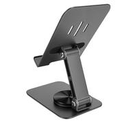 Alomejor Support de Téléphone Pliable, Rotation à 360 Degrés, Support de Bureau Réglable pour Appareils de 4 à 10 Pouces sur Le Bureau ou en Voyage