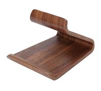 Alomejor Support de Téléphone Portable Double Face en Bois, Support de Tablette PC de Fabrication Fine pour Bureau, Base en Noyer pour la Maison ou Le Bureau (Noyer)
