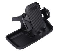 Alomejor Support de Téléphone Portable pour Tableau de Bord avec Plateau de Rangement, Organisateur de Tableau de Bord en Plastique, Support de Téléphone, Rotation à 360 Degrés, Stockage intégré,