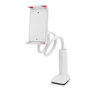 Alomejor Support de Téléphone pour Guitare, Pince Rotative Réglable pour Smartphones avec Verrouillage à Vis et Coussinet Antidérapant, adapté aux Guitares Acoustiques et électriq (White)