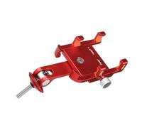 Alomejor Support de Téléphone pour Vélo de Route, Support de Guidon en Alliage D'aluminium avec 6 Pinces et Couvercle de, pour la Navigation des Smartphones et Le Cyclisme (Rouge)