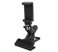 Alomejor Support de Téléphone Précis en Métal pour Guitare Basse, Clip Réglable pour Diffusion en Direct, Support de Téléphone pour ukulélé, pour Cours Vidéo en Ligne, Rotation à 360°, Noir