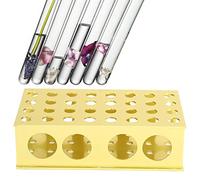 Alomejor Support de Tube à Essai en Acier Inoxydable à Trous Multiples pour une Utilisation Sûre en Laboratoire 17,3 X 9 X 5,1 Cm