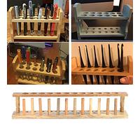 Alomejor Support de Tube à Essai en Bois Durable à 6 Trous pour les Tests de Laboratoire, équipement Chimique en Bois Résistant pour les Expériences de Chimie (Support pour tubes à essai en 12