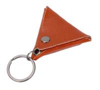 Alomejor Support pour Médiators de Guitare, étui pour Médiators en Simili Cuir avec Porte-clés et Boucle en Métal, Rangement Portable étanche pour 10, Accessoires de Guitare pour (Orange)