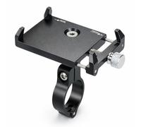 Alomejor Support Téléphonique Réglable pour Vélo et Moto - Support Smartphone Aluminium Compatible Guidon 48-99 mm, Rotation 360°, Fixation Sécurisée et Design Ergonomique - Noir