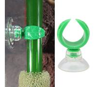 Alomejor Supports de Tubes Aériens pour Aquarium, Clips en Plastique de qualité Supérieure pour Réservoirs de Sel et d'eau Douce, Diamètre Intérieur 14.6mm, Lot de 2 (Diamètre intérieur Vert 17,6 mm)