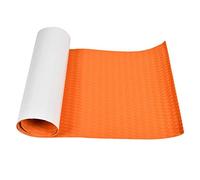 Alomejor Surf Deck Traction Pad Premium EVA Imitation Teak Anti-Slip Traction Pad Grip Mat Decoration for Boat Kayak Canoe Yacht Pool Step Board(Orange)
