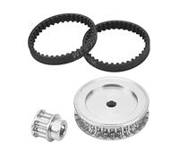 Alomejor Système de transmission par courroie, roue d'entraînement à courroie RC réaliste, 12T 30T, résistant à l'usure, remplacement pour pièces de mise à niveau de voiture RC (argent)