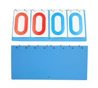 Alomejor Tableau D'affichage à 4 Chiffres avec Conception étanche | Plastique durable, chiffres bleus et rouges transparents, léger, idéal pour le volley-ball, le basket-ball et le tennis de