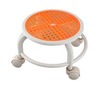 Alomejor Tabouret Pivotant élégant, Bas et Roulant, capacité de Poids élevée, pour la Maison et L'extérieur, en Plastique (Orange)