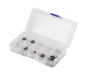 Alomejor Tactile Switch Kit, 10 Types of Push Buttons