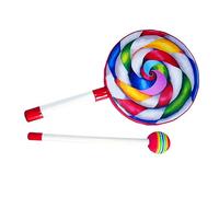 Alomejor Tambour à Main pour Enfants, Instrument de Percussion Arc-en-Ciel pour L'éducation Musicale des Enfants, avec Un Matériau en PVC Durable, pour Le Jeu Unique en Chœur et l (6 Pouces)