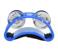 Alomejor Tambourin Jingle Foot Bell avec Sangle en Nylon élastique, Percussion Elliptique, Corps en Plastique ABS en Métal, Compact et Léger, pour Percussion Cajon Box Drum (BLUE)