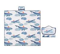 Alomejor Tapis de Jeu pour bébé, Tapis de Sol pour bébé, Facile à Nettoyer, pour Nourrissons et Tout-petits (Façon baleine)