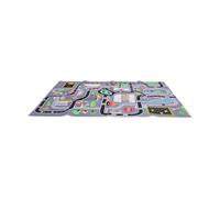 Alomejor Tapis de Jeu Voiture pour Enfants, Route Ville en Velours (Style | Dos Antidérapant pour la sécurité de la Salle de Jeux, Tapis de Rampement Doux pour Tout-petits, Idéal pour Voitures