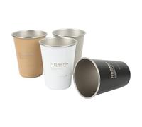 Alomejor Tasse de Camping, Ensemble de Tasses de Camping à Nettoyage Facile 4 Couleurs 350 ML en Acier Inoxydable 304 Poids Léger pour la Famille pour la Maison