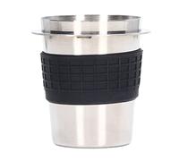 Alomejor Tasse Doseuse en Acier Inoxydable de 58 Mm avec Intérieur brossé pour Poignée de Machine à café, Stockage de Poudre de café, Nettoyage Facile, 120 Ml pour les Amateurs de (SILVER)