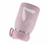 Alomejor Tasse Sous Vide élégante en Acier Inoxydable, Tasse Isolée Légère, Garde les Boissons Chaudes, Conception de Lapin Mignon pour les Voyages et l'école (PINK)