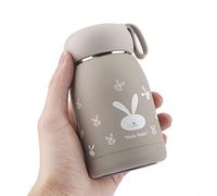 Alomejor Tasse Sous Vide élégante en Acier Inoxydable, Tasse Isolée Légère, Garde les Boissons Chaudes, Conception de Lapin Mignon pour les Voyages et l'école (Café)