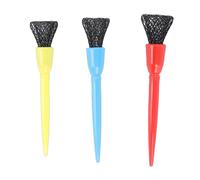 Alomejor Tees de Golf, Ensemble de 3 Tees en Nylon et Plastique à Mailles élastiques, de Couleurs Rouge, Bleu et Jaune, pour la Pratique sur Court extérieur. (65 mm)