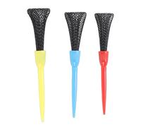 Alomejor Tees de Golf, Ensemble de 3 Tees en Nylon et Plastique à Mailles élastiques, de Couleurs Rouge, Bleu et Jaune, pour la Pratique sur Court extérieur. (83 mm)