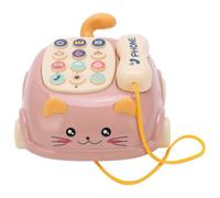 Alomejor Téléphone Jouet de Simulation de Chat pour Les Enfants, 16 Fonctions Différentes, Une Adhérence Confortable et Pièces Analogiques Stables sont Appliquées à Fins éducatives (Pink)