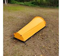 Alomejor Tente de Camping Légère et Imperméable pour Une Personne, pour Randonnée, Sac à Dos, Abri Facile à Installer avec Tapis de Sol pour Aventure en Plein Air, Vert Armée (Yellow)