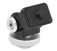 Alomejor Tête de Support en Alliage D'aluminium, Réglable à 360° | Alliage d\'aluminium durable, interface à vis universelle 1/4\", base en caoutchouc, pour microphones et caméras,