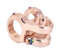 Alomejor Tiche à Cycle Court, Tige de Guidon Léger en Alliage en Alliage en Aluminium CNC avec Diamètre de Pince de 31,8 Mm pour Le Cyclisme de Montagne DIY (Ti Couleur)