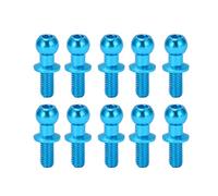 Alomejor Tige de Liaison de Vis à Tête Sphérique en Alliage D'aluminium de Haute qualité Solide pour Voiture TT01 TT02 RC, extrémité D'amortisseur 10 Pièces, Parfaite pour Les Amateurs de Voitures
